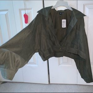Windsor Olive Green Cropped Jacket